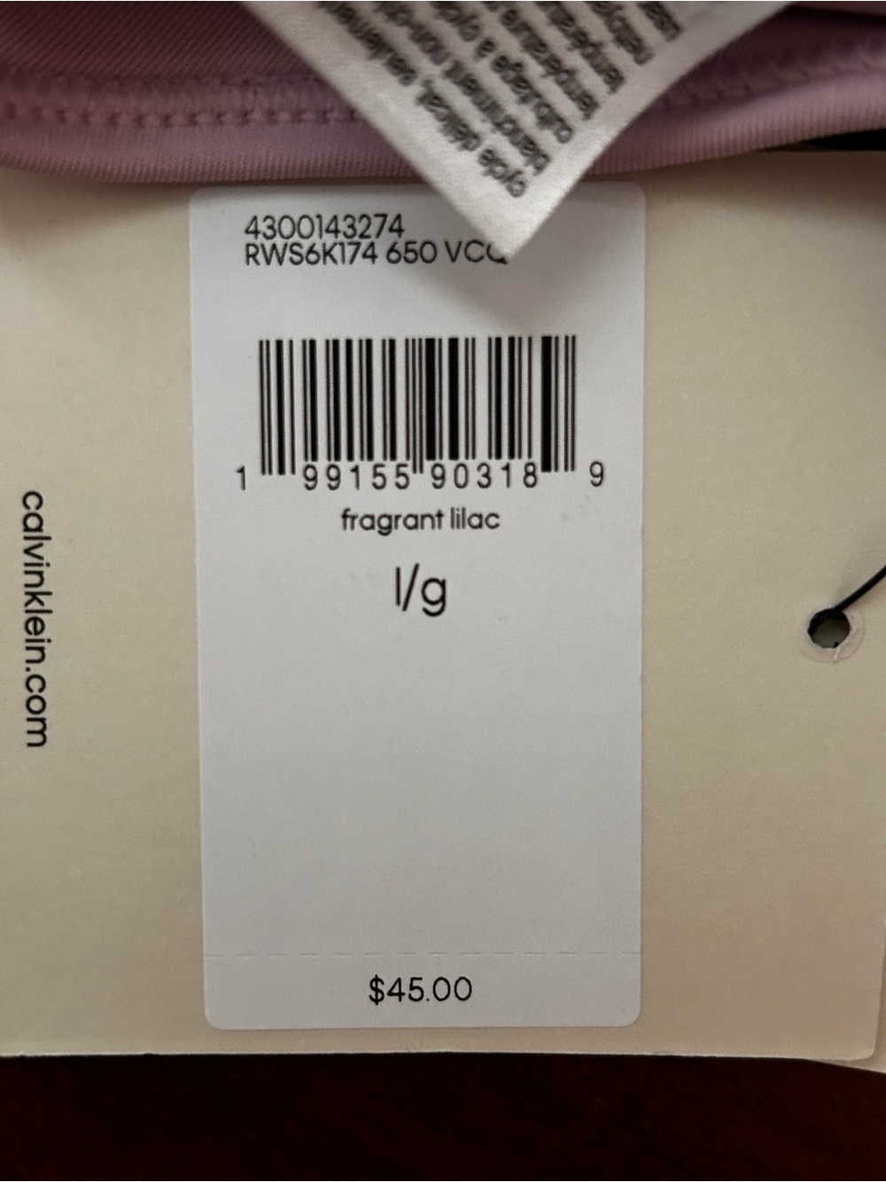 Calvin Klein Performance lilac pink bralette NWT size Large - Picture 7 of 10